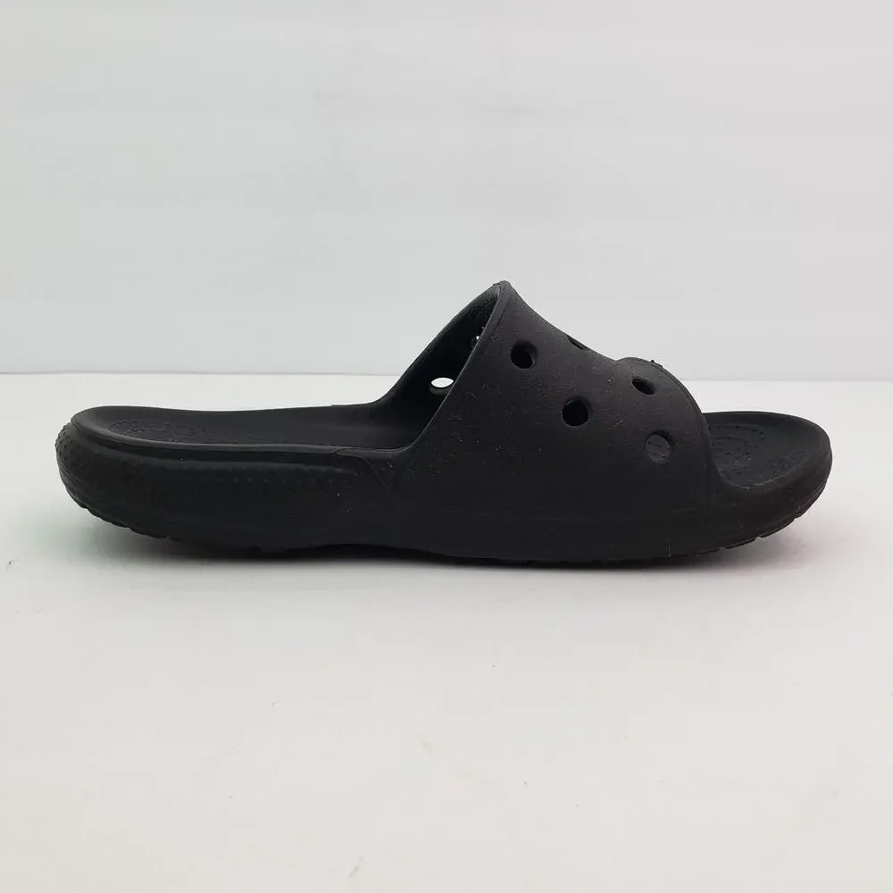 Crocs Classic Slide Youth Size 4Y Black Slip On Comfort Slide Sandals